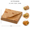 Kitchzio brown newspaper greaseproof sheets, 25x25cm, 50 per pack, 40 GSM