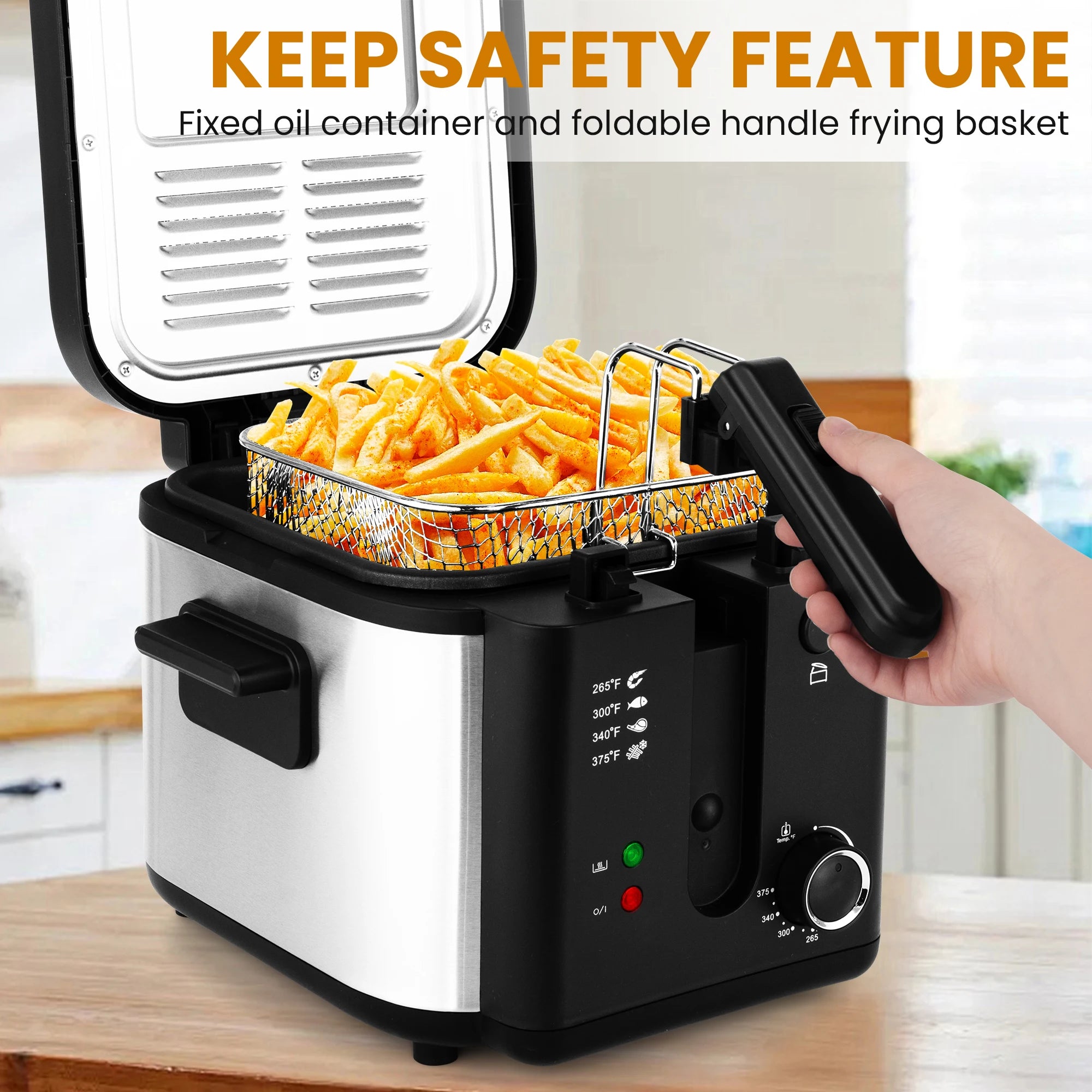 Electric Deep Fryer Stainless Steel Mesh Basket