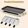 Smokeless 1500W electric grill pan set for indoor grilling