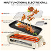 Smokeless electric grill set with non-stick griddle