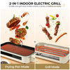 Smokeless 1500W electric grill pan set for indoor grilling