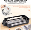 Smokeless 1500W electric grill pan set for indoor grilling