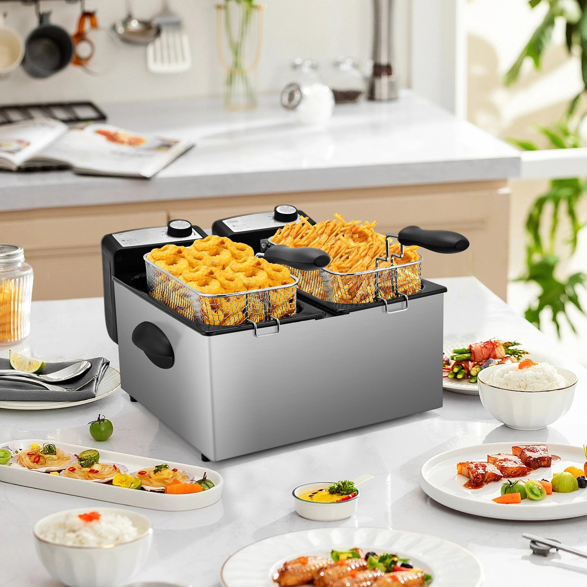 Electric Deep Fryer Stainless Steel Mesh Basket