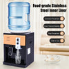 Hot and cold desktop water dispenser, top-loading