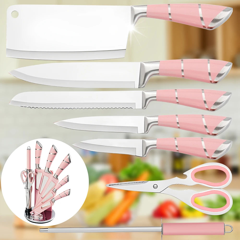 9PCS Stainless Steel Kitchen Knife Set