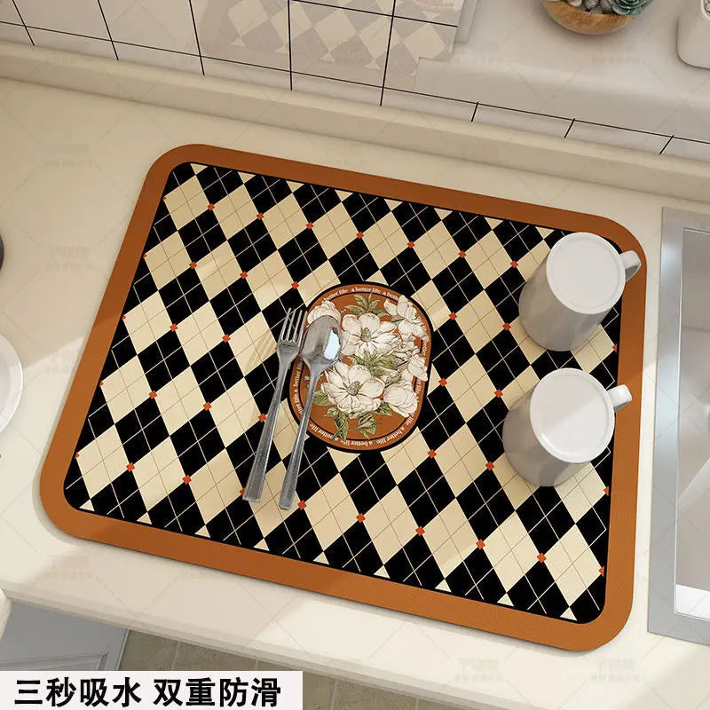 Kitchen Drying Mat Super Absorbent Anti Slip Drain Mat