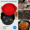 Non-stick silicone air fryer liner that doubles as a cake pan