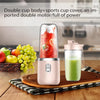 Portable electric blender bottle charging via USB cable