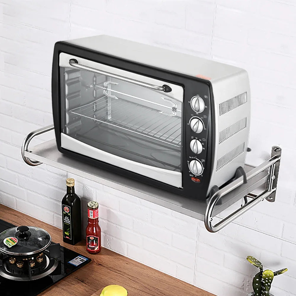 Microwave Oven Rack Stainless Steel Kitchen Shelf