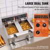 Twin-basket electric deep fryer with separate controls