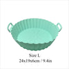 Reusable air fryer basket with lattice drain design
