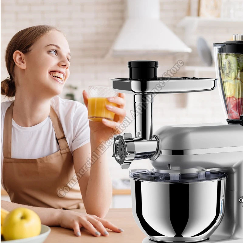 Mixer Machine Dough Kneading Five-in-one 5.5L Stand Mixer Shredded Slices Minced Meat Enema Egg Liquid Minced Meat