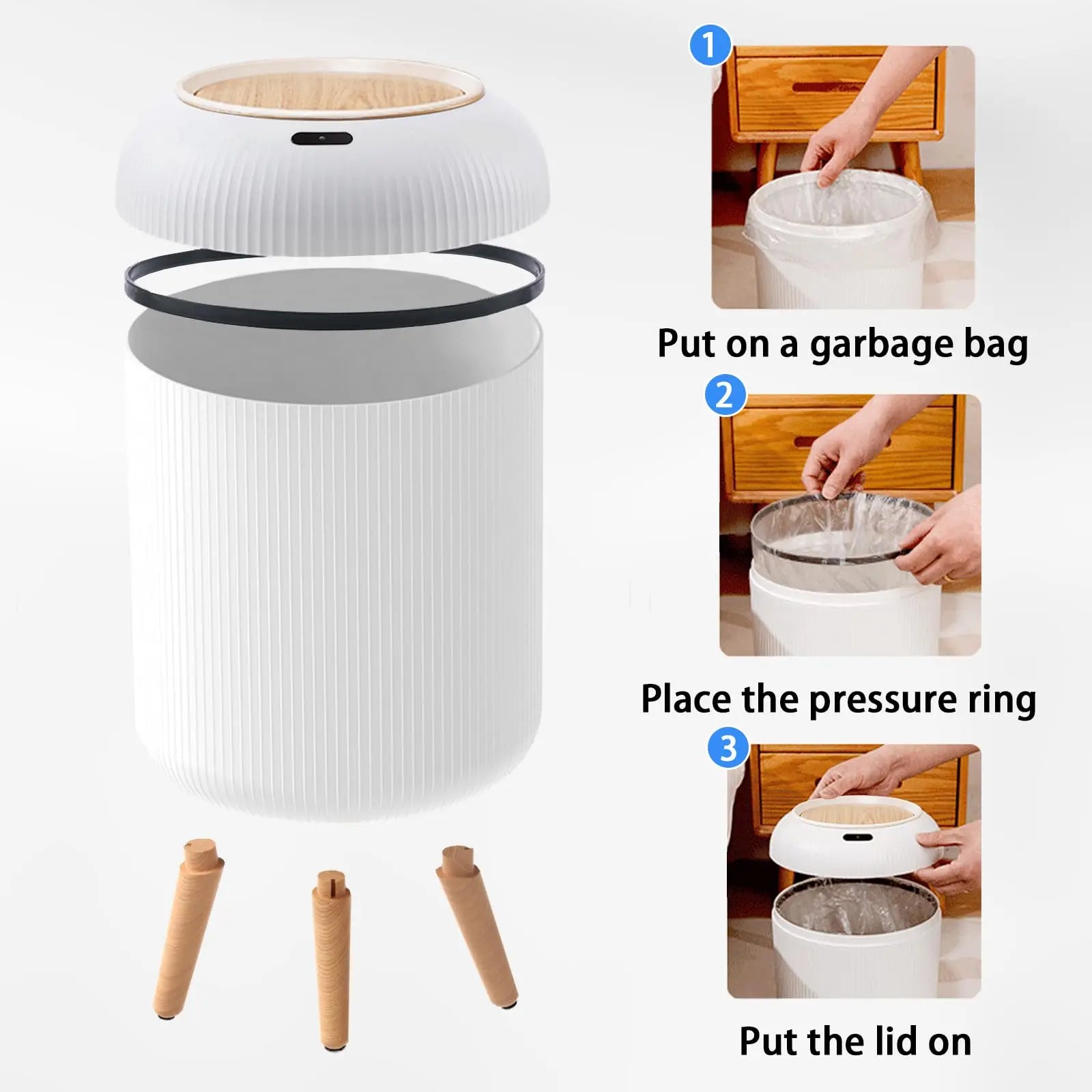 Automatic Sensor Trash Can Motion Lid Bin