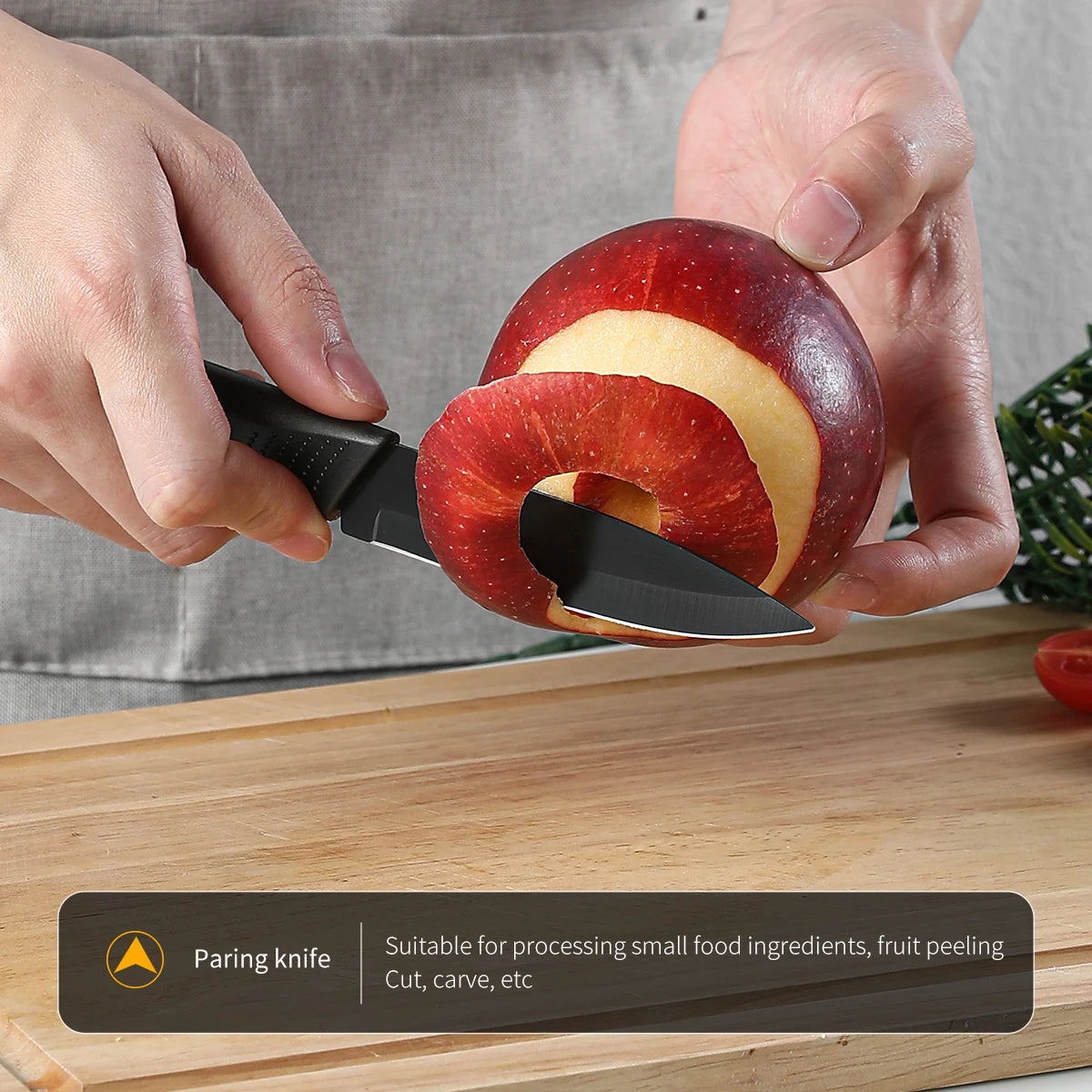 Black Stainless Steel Kitchen Knife Set Gift Pack