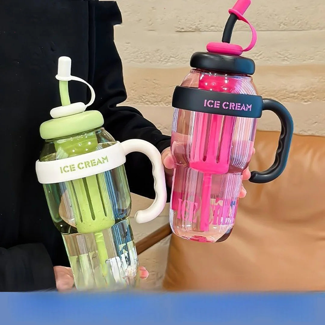 1300ml Kids Water Bottle Leakproof Straw Cup