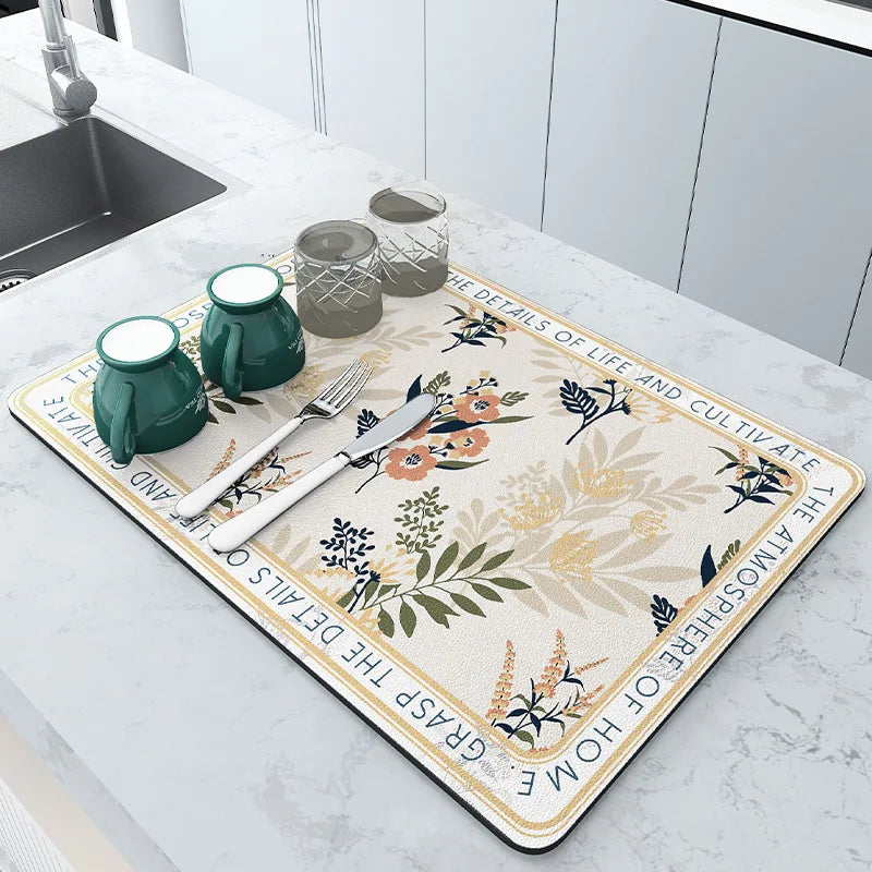 Kitchen Drying Mat Super Absorbent Anti Slip Drain Mat