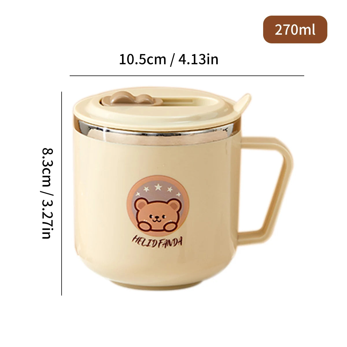 Capybara Kids Insulated Straw Water Bottle 270ml
