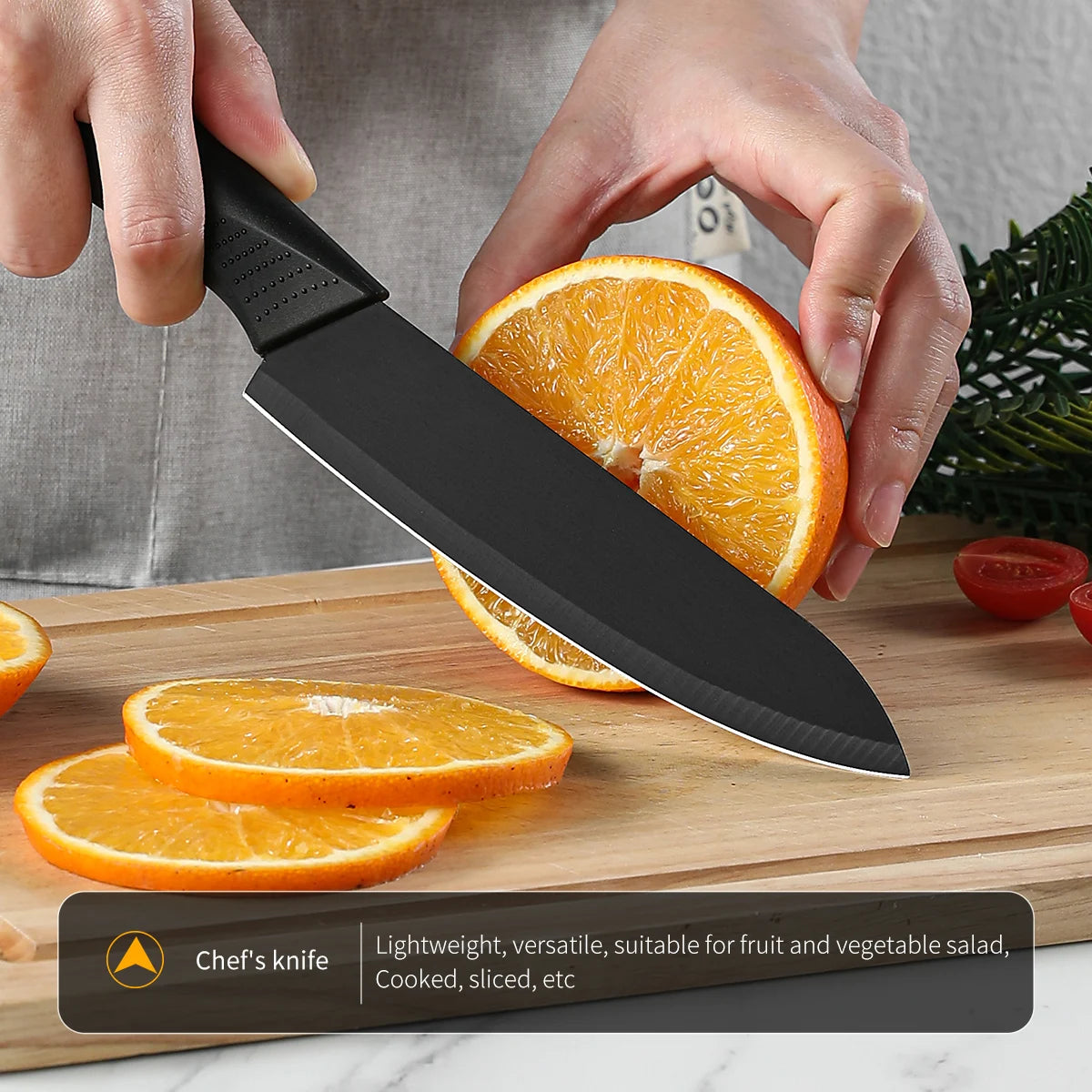 Black Stainless Steel Kitchen Knife Set Gift Pack