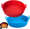 Silicone air fryer basket with side handles