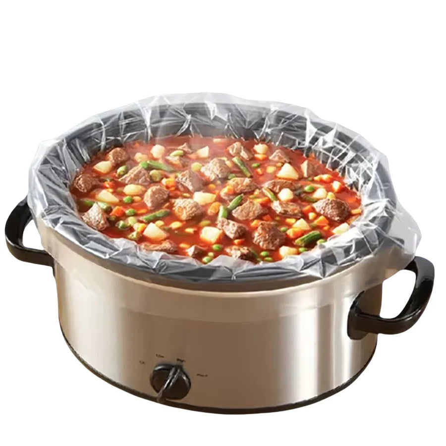 Slow Cooker Liners Fits 3-8 Quarts 13" x 21" Disposable Pot Liners Suitable for Oval & Round & Retangular Pot BPA Free