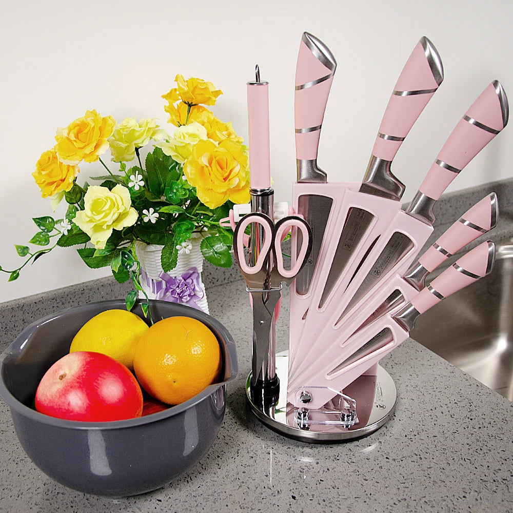 9PCS Stainless Steel Kitchen Knife Set