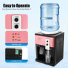 Hot and cold desktop water dispenser, top-loading