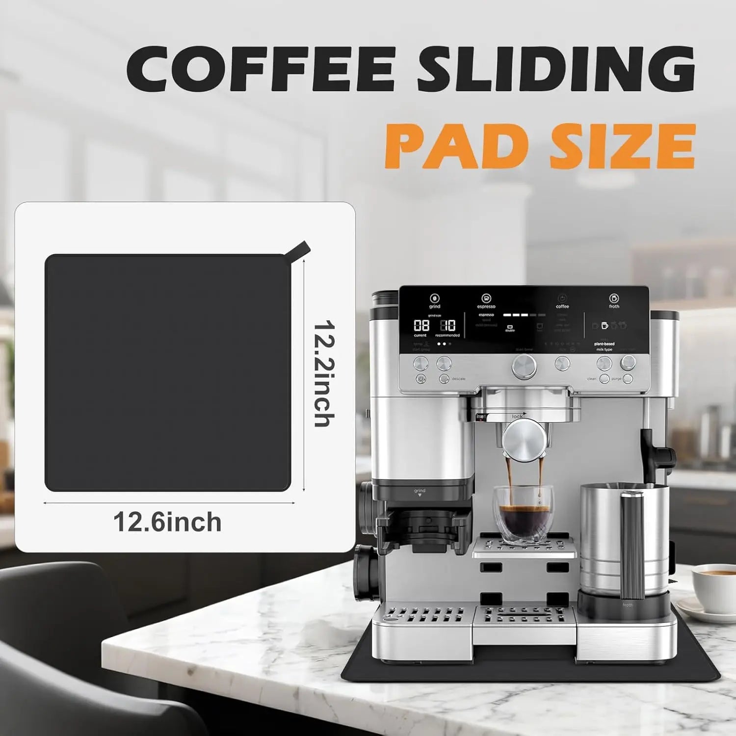 Sliding Pad for Ninja Espresso Coffee Machine ES601/ES701 Anti Slip Base Sliding Pad