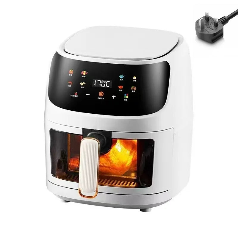8L Airfryer Large Capacity Smart Touch Oven Visual Multifunctional Air Electric Fryer Electric Fryer French Fry Machine