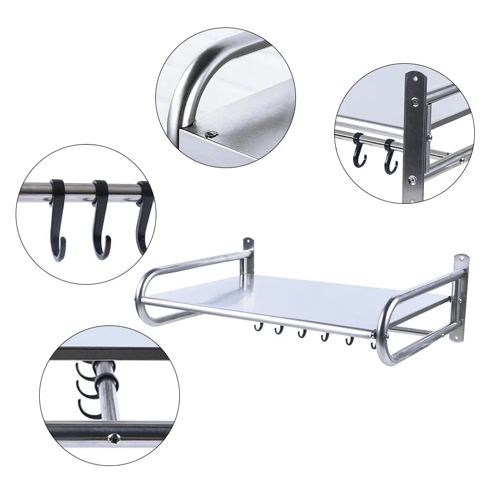 Microwave Oven Rack Stainless Steel Kitchen Shelf