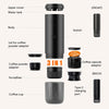 Portable espresso maker for capsules and ground coffee