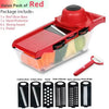 7-blade vegetable slicer, shredder, and grater set