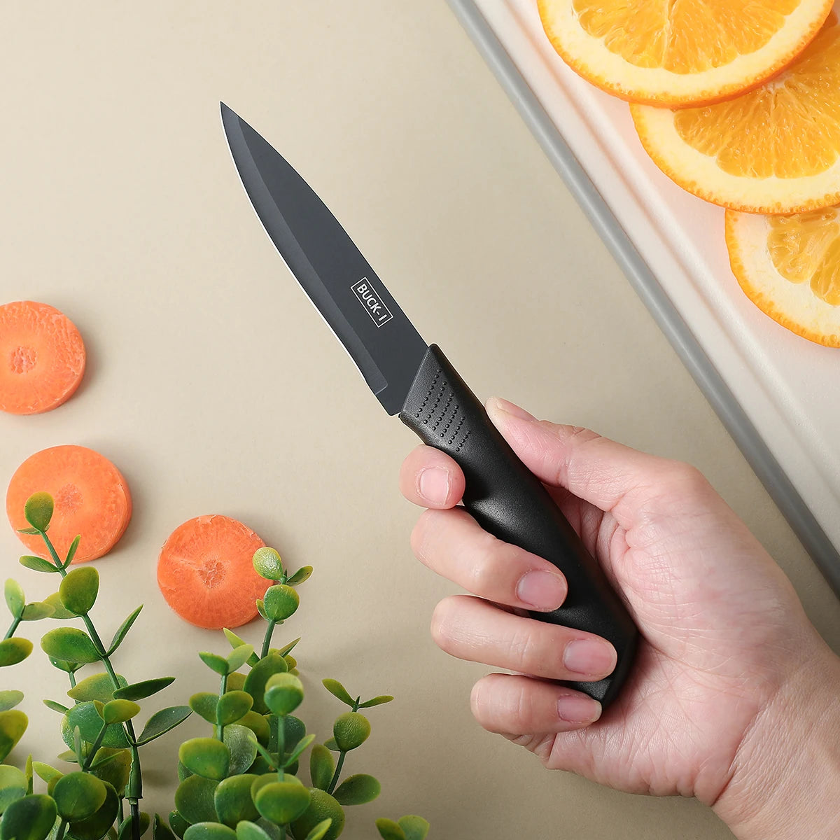 Black Stainless Steel Kitchen Knife Set Gift Pack