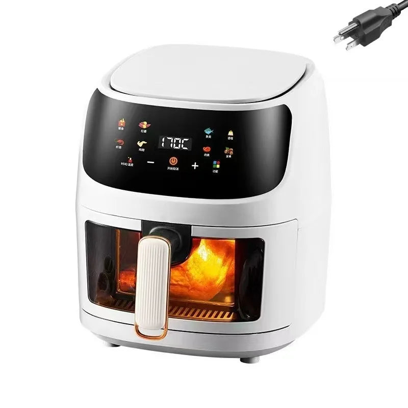 8L Airfryer Large Capacity Smart Touch Oven Visual Multifunctional Air Electric Fryer Electric Fryer French Fry Machine