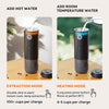 Portable espresso maker for capsules and ground coffee