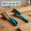 Steel wire cleaning brush set, knife-shaped and standard brush