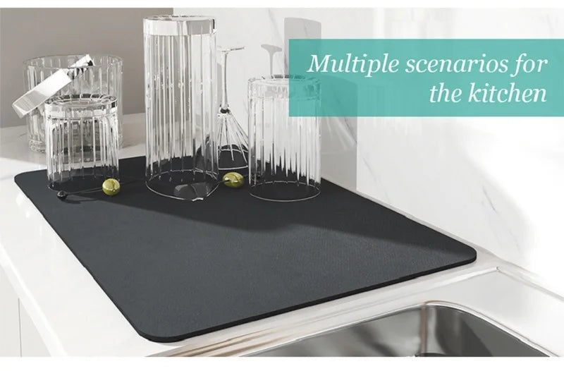 Kitchen Drying Mat Super Absorbent Anti Slip Drain Mat