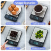 Digital kitchen scale with 10kg capacity and LCD display