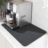Absorbent countertop drain mat for dishes and cups