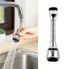 Rotating kitchen faucet aerator and water-saving sprayer