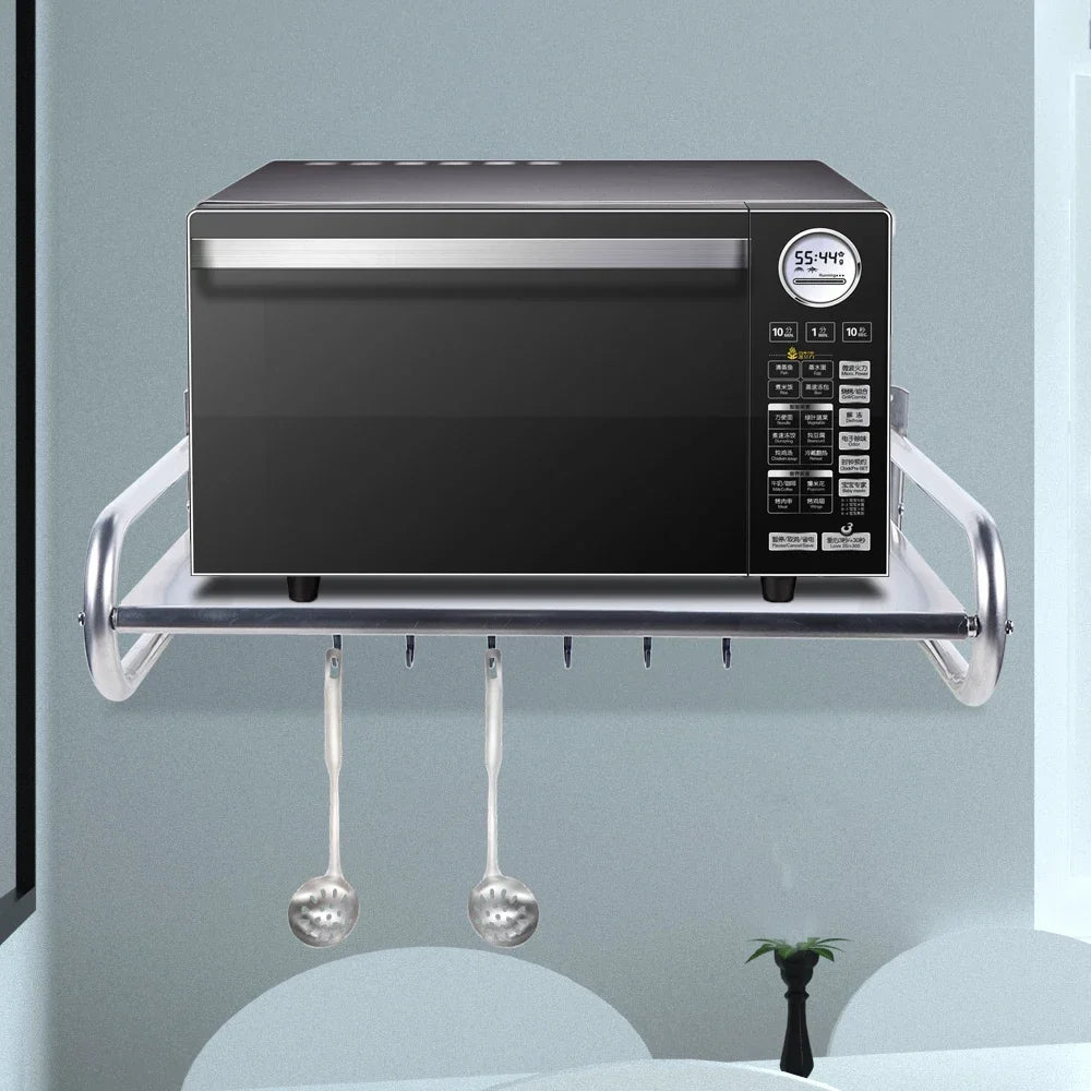 Microwave Oven Rack Stainless Steel Kitchen Shelf