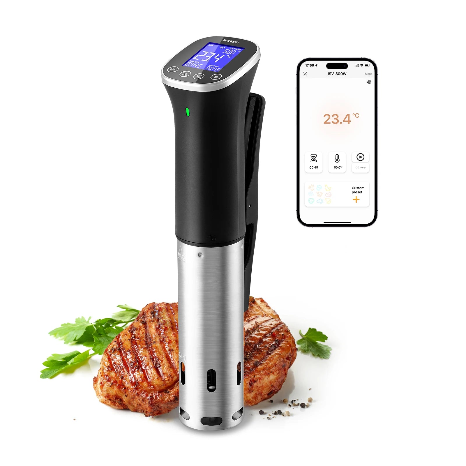 WiFi Sous Vide Cooker 1000W Precision Immersion Cooker