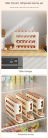 Rolling egg storage box for fridge