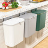 No-drill wall-mounted waste bin with lid