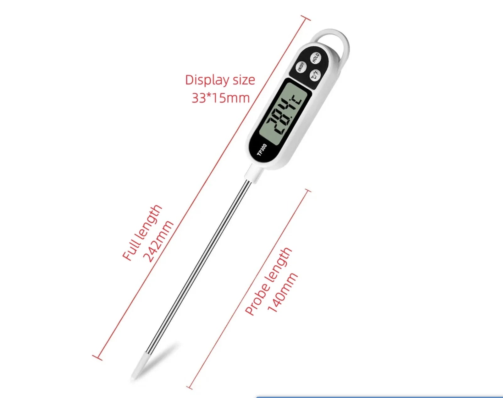 Stainless Steel Probe Type Household Food Thermometer Pen Type Milk Temperature Cooking Food Thermometer