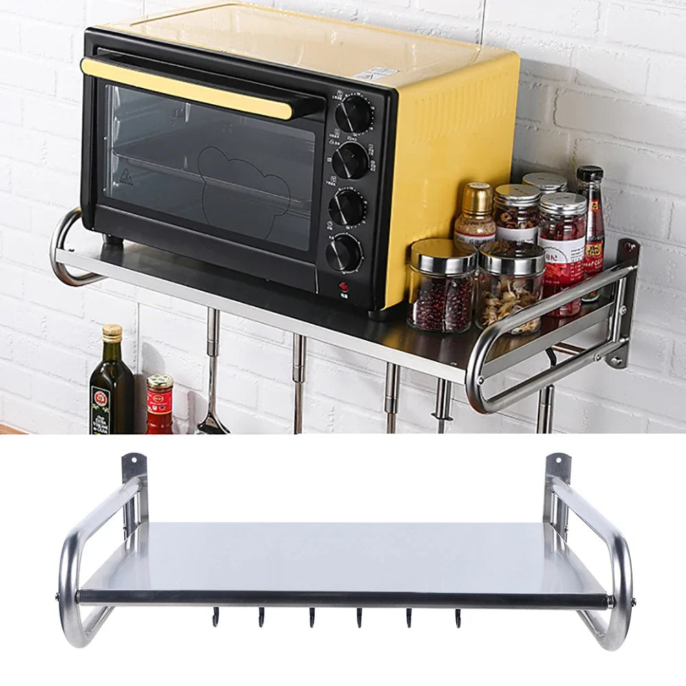 Microwave Oven Rack Stainless Steel Kitchen Shelf