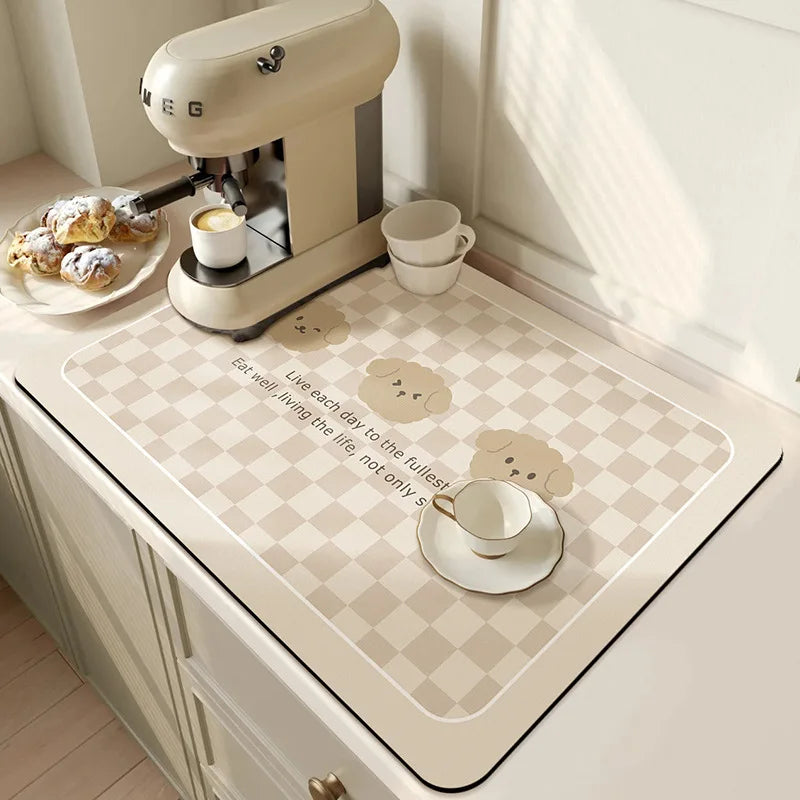 Kitchen Drying Mat Super Absorbent Anti Slip Drain Mat