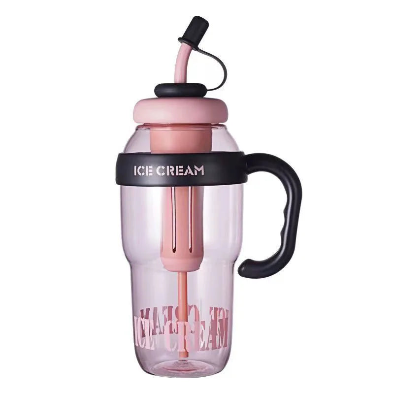 1300ml Kids Water Bottle Leakproof Straw Cup
