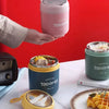 Insulated stainless steel lunch box detail