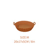 Reusable silicone air fryer basket and non-stick liner