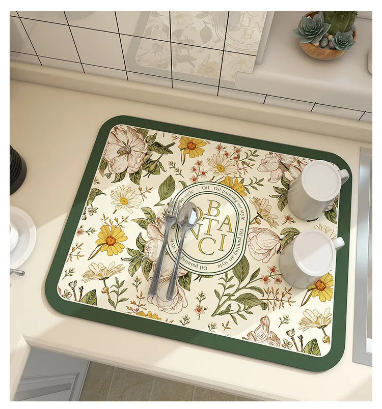 Kitchen Drying Mat Super Absorbent Anti Slip Drain Mat